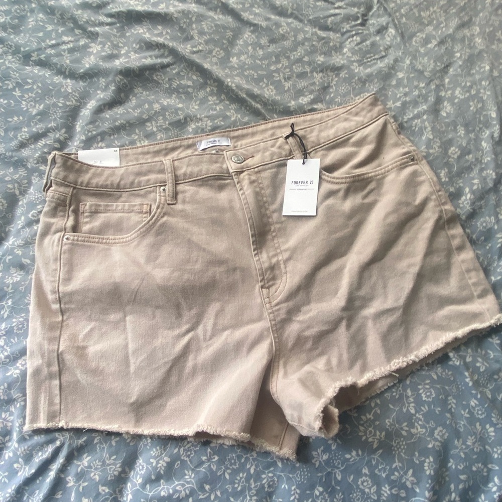 Forever 21 Tan Jean Shorts Casual Style